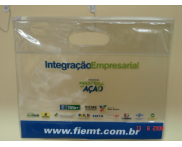 PASTA ZIP ZAP ALÇA VAZADA PVC CRISTAL - 36x33cm