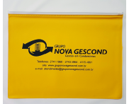 PASTA ZIP ZAP PVC AMARELO - 30x20cm