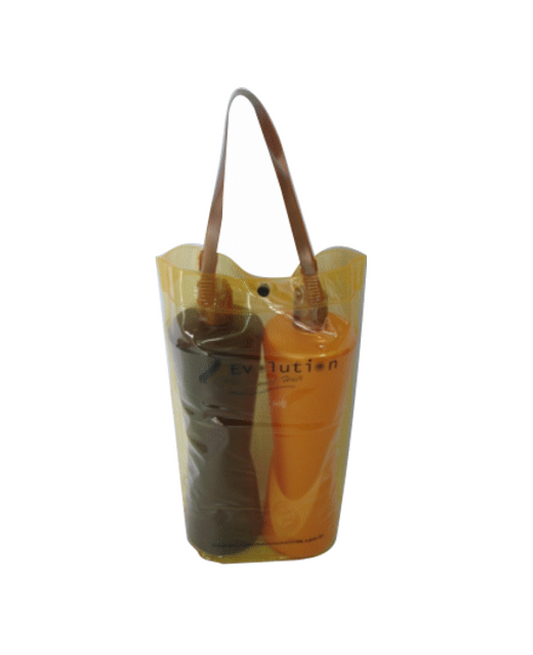 SACOLA PVC CRISTAL LARANJA - 14x32x10cm | SP 26