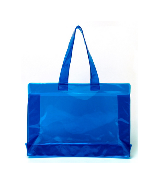 SACOLA PVC CRISTAL AZUL- 40x35x10cm | SP 54