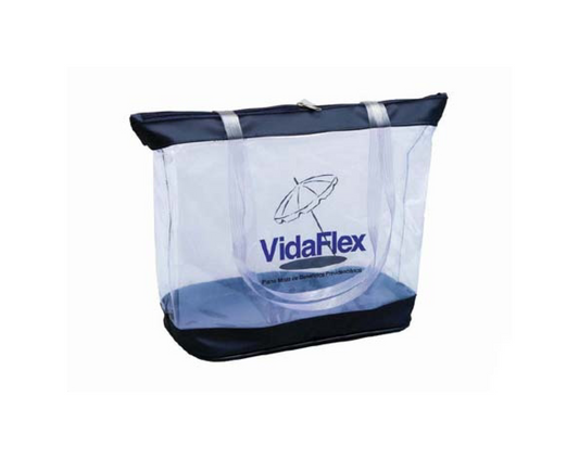 SACOLA PVC CRISTAL/ZIPER- 46x40x16cm | SP 19