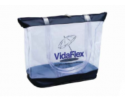 SACOLA PVC CRISTAL/ZIPER TECIDO | ST 19 (46x40x16cm)